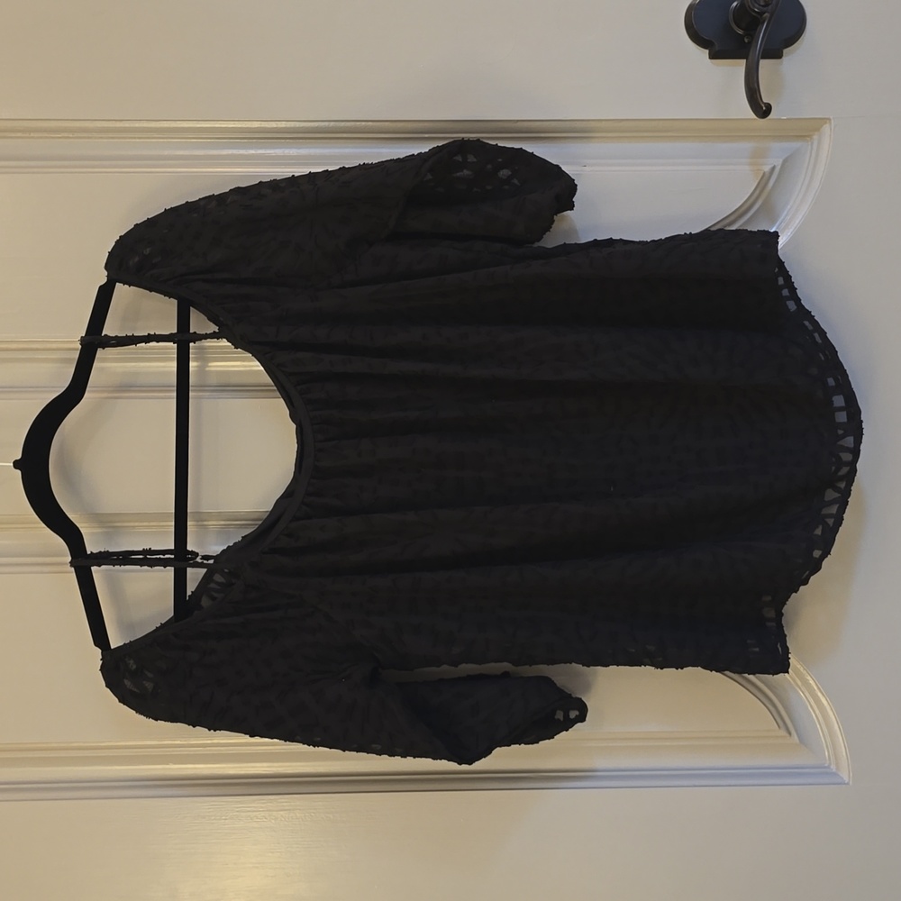 #3 Off-the-shoulder Black Blouse